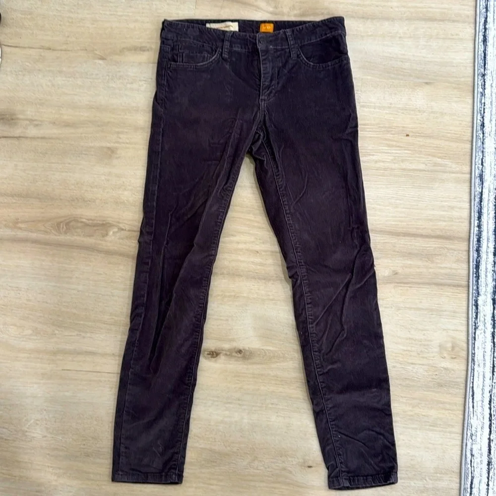 Pilcro from Anthropologie corduroy gray skinny pants